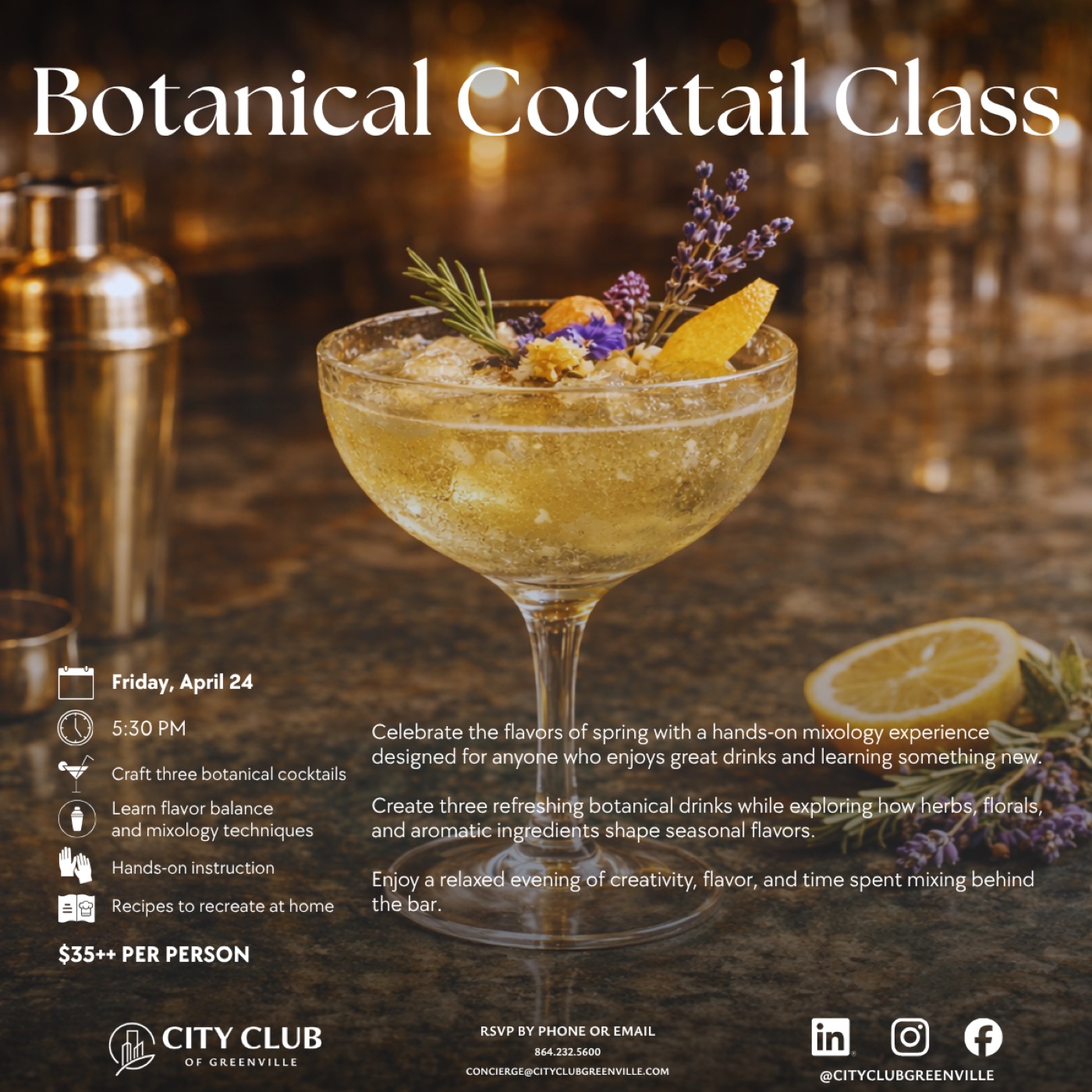 Botanical Cocktail Class