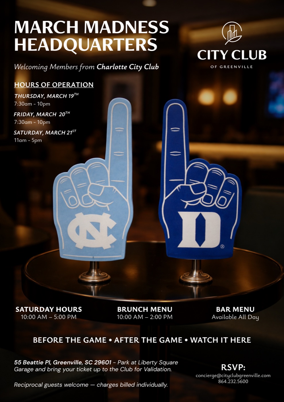 March Madness — Charlotte City Club